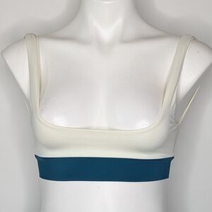 Fae Swim Maven Blue White Low Cut Bikini Top S